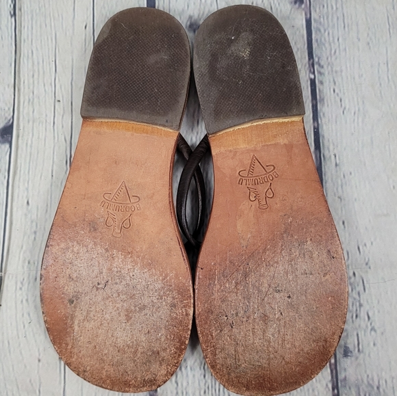 BODRUMLU | thick leather galena artisan boho flat sandals - Picture 5 of 7